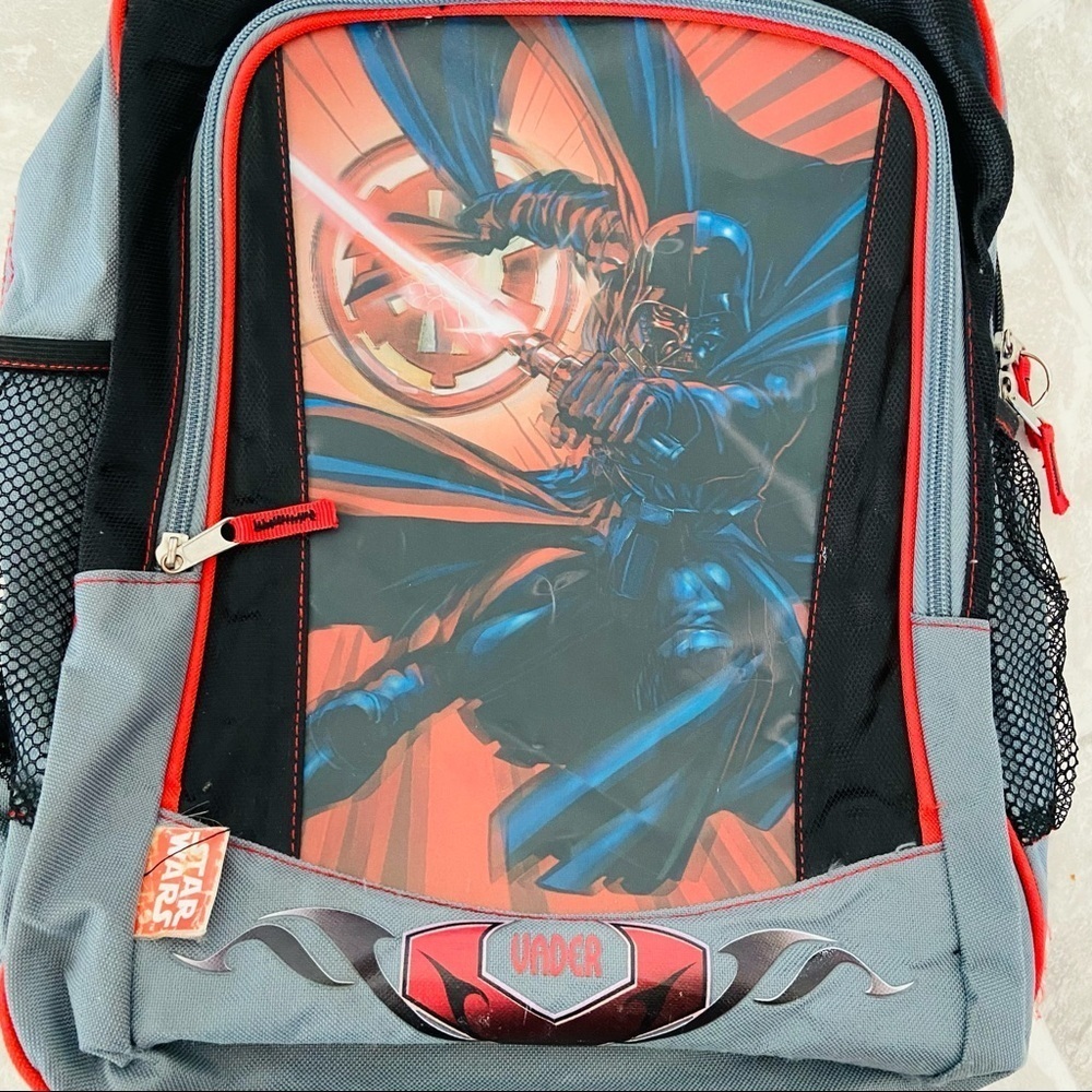 STAR WARS darth Vader gray and black backpack school bag - Picture 4 of 14